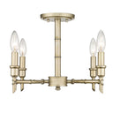 Golden Lighting 8207-SF WG Cambay Semi-Flush in White Gold - Crescent Harbor