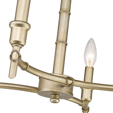 Golden Lighting 8207-SF WG Cambay Semi-Flush in White Gold - Crescent Harbor