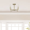 Golden Lighting 8207-SF WG Cambay Semi-Flush in White Gold - Crescent Harbor