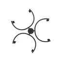 Golden Lighting 8209-6 BLK Ellyn 6 Light Chandelier in Matte Black - Crescent Harbor