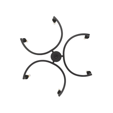 Golden Lighting 8209-6 BLK Ellyn 6 Light Chandelier in Matte Black - Crescent Harbor