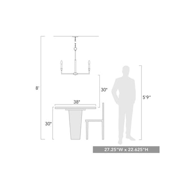 Golden Lighting 8209-6 BLK Ellyn 6 Light Chandelier in Matte Black - Crescent Harbor