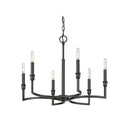 Golden Lighting 8209-6 BLK Ellyn 6 Light Chandelier in Matte Black - Crescent Harbor