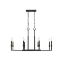 Golden Lighting 8209-LP BLK Ellyn Linear Pendant in Matte Black - Crescent Harbor