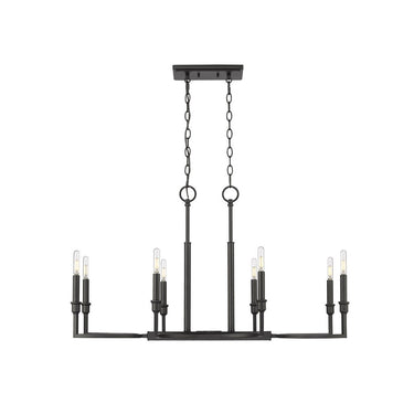 Golden Lighting 8209-LP BLK Ellyn Linear Pendant in Matte Black - Crescent Harbor