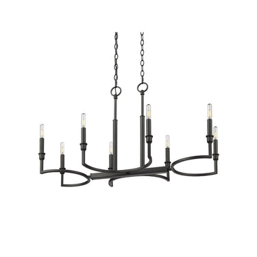 Golden Lighting 8209-LP BLK Ellyn Linear Pendant in Matte Black - Crescent Harbor