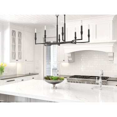 Golden Lighting 8209-LP BLK Ellyn Linear Pendant in Matte Black - Crescent Harbor