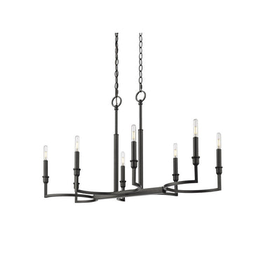 Golden Lighting 8209-LP BLK Ellyn Linear Pendant in Matte Black - Crescent Harbor