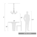 Golden Lighting 8322-8 WG Kamila 8 Light Chandelier in White Gold - Crescent Harbor