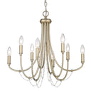 Golden Lighting 8322-8 WG Kamila 8 Light Chandelier in White Gold - Crescent Harbor