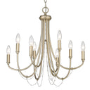 Golden Lighting 8322-8 WG Kamila 8 Light Chandelier in White Gold - Crescent Harbor