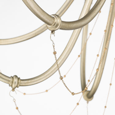 Golden Lighting 8322-8 WG Kamila 8 Light Chandelier in White Gold - Crescent Harbor
