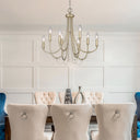 Golden Lighting 8322-8 WG Kamila 8 Light Chandelier in White Gold - Crescent Harbor