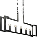 Golden Lighting 9020-LP BLK 5-Light Linear Pendant - Crescent Harbor