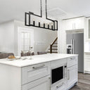 Golden Lighting 9020-LP BLK 5-Light Linear Pendant - Crescent Harbor