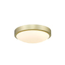 Golden Lighting 9128-FM10-OP Gabi Flush Mount in Opal Glass - Crescent Harbor