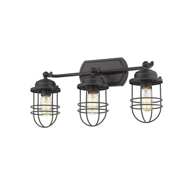 Golden Lighting 9808-BA3 Seaport 3 Light Bath Vanity - Crescent Harbor