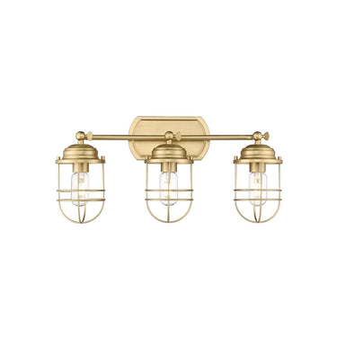 Golden Lighting 9808-BA3 Seaport 3 Light Bath Vanity - Crescent Harbor