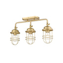 Golden Lighting 9808-BA3 Seaport 3 Light Bath Vanity - Crescent Harbor
