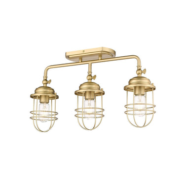 Golden Lighting 9808-BA3 Seaport 3 Light Bath Vanity - Crescent Harbor