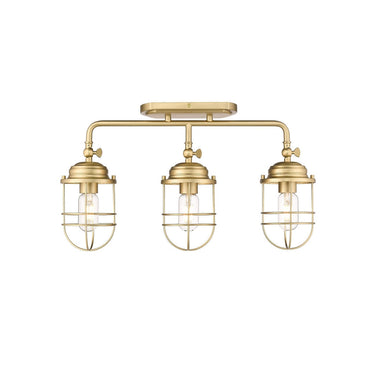 Golden Lighting 9808-BA3 Seaport 3 Light Bath Vanity - Crescent Harbor
