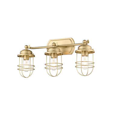 Golden Lighting 9808-BA3 Seaport 3 Light Bath Vanity - Crescent Harbor