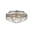 Golden Lighting 9808-FM Seaport Flush Mount in BCB Metal Cage - Crescent Harbor