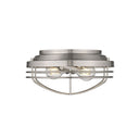Golden Lighting 9808-FM Seaport Flush Mount in BCB Metal Cage - Crescent Harbor