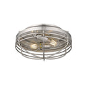 Golden Lighting 9808-FM Seaport Flush Mount in BCB Metal Cage - Crescent Harbor