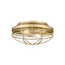 Golden Lighting 9808-FM Seaport Flush Mount in BCB Metal Cage - Crescent Harbor