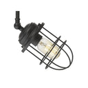 Golden Lighting 9808-LSF Seaport 3 Light Linear Semi-Flush - Track in Black Metal Cage - Crescent Harbor