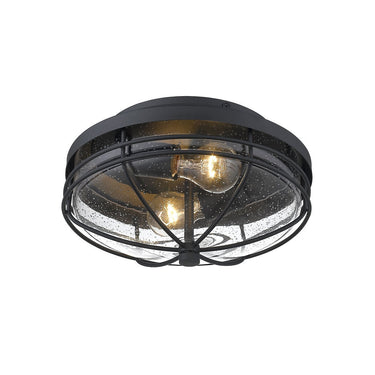 Golden Lighting 9808-OFM Seaport Outdoor Flush Mount - Crescent Harbor