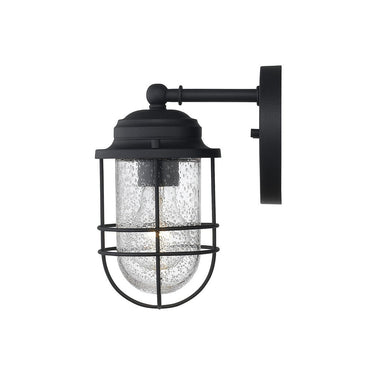 Golden Lighting 9808-OWS NB-SD Seaport Small Outdoor Wall Sconce in Natural Black - Crescent Harbor