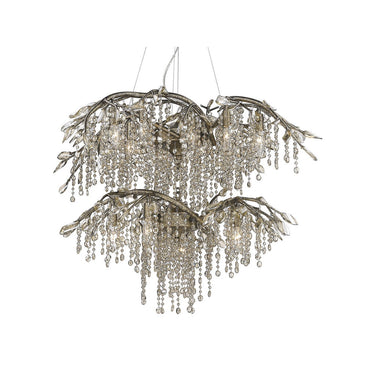 Golden Lighting 9903-18 Autumn Twilight 2 Tier - 18 Light Chandelier - Crescent Harbor