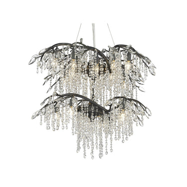 Golden Lighting 9903-18 Autumn Twilight 2 Tier - 18 Light Chandelier - Crescent Harbor