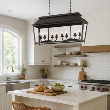 Golden Lighting Abingdon 0804-LP 8 Light Linear Pendant 2