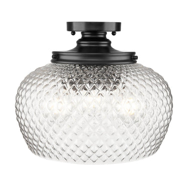 Golden Lighting Adeline 1088-3SF 3 Light Semi-flush