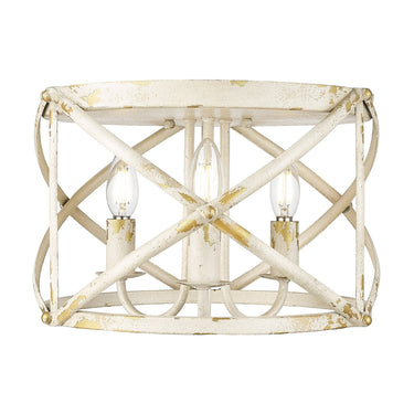 Golden Lighting Alcott 0890-FM 3 Light Flush Mount 1