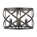 Golden Lighting Alcott 0890-FM 3 Light Flush Mount