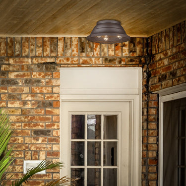 Golden Lighting Bartlett 7316-OFM 3 Light Outdoor Flush Mount 1
