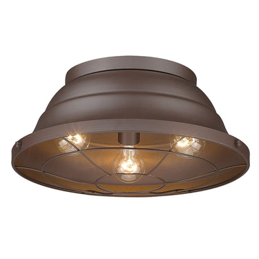 Golden Lighting Bartlett 7316-OFM 3 Light Outdoor Flush Mount