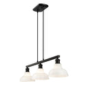 Golden Lighting Carver 0305-LP 3 Light Linear Pendant 1