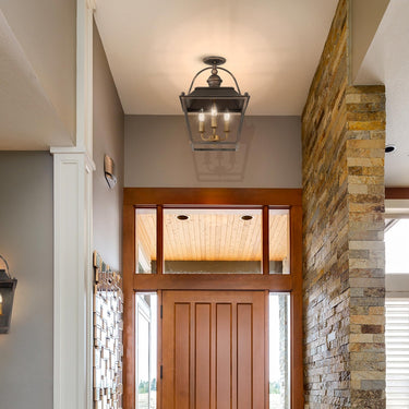 Golden Lighting Christoff 0888-SF 3 Light Semi-Flush 1