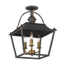 Golden Lighting Christoff 0888-SF 3 Light Semi-Flush