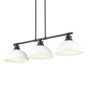 Golden Lighting Duncan 3602-3LP 3 Light Linear Pendant 8