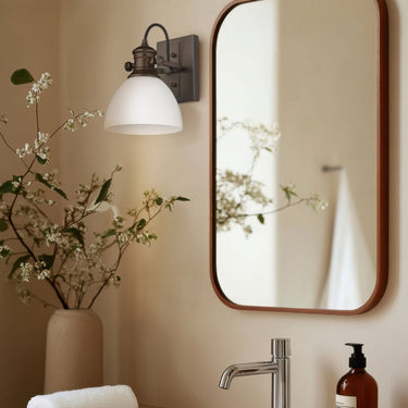 Golden Lighting Hines 3118-BA1 1 Light Wall Sconce 12