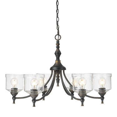 Golden Lighting Keating 0806-6 6 Light Chandelier