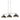 Golden Lighting Kinsley 0865-3LP 3 Light Linear Pendant