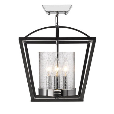 Golden Lighting Mercer 4309-SF 3 Light Outdoor Semi-flush 1