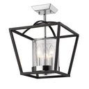 Golden Lighting Mercer 4309-SF 3 Light Outdoor Semi-flush